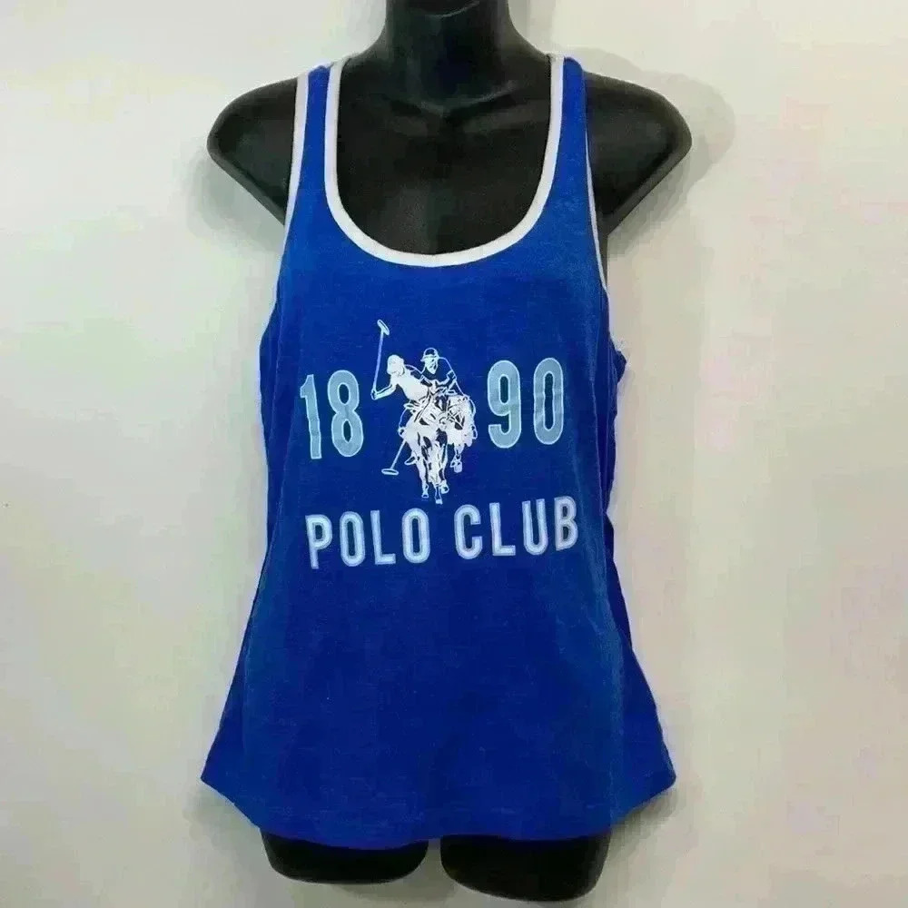 1890 Polo club blue tank top size extra large US polo association. Racer back